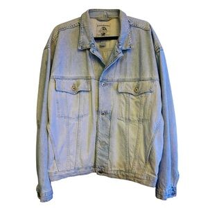 Vintage Oversized 80s Banana Republic Slight Destressed Denim Jean Jacket Size L